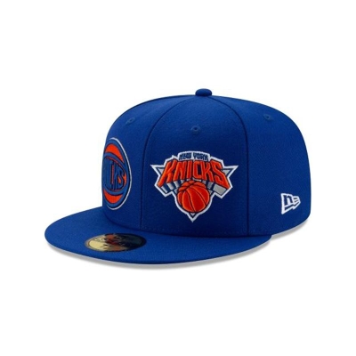 Sapca New Era New York Knicks NBA Double Hit 59FIFTY Fitted - Albastri